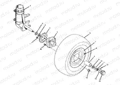 FRONT WHEEL ASSEMBLY 350 2X4 / W927539 (4922882288017A) | FRONT WHEEL ASSEMBLY 350 2X4 / W927539 (4922882288017A)