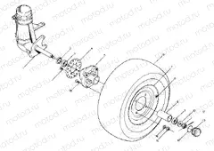 FRONT WHEEL ASSEMBLY BIG BOSS 4X6 UPDATED 2-91 (4919801980017A) | FRONT WHEEL ASSEMBLY BIG BOSS 4X6 UPDATED 2-91 (4919801980017A)