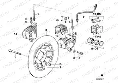 Front wheel brake