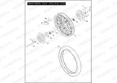 FRONT WHEEL, CAST - 883L/N/R, 1200L