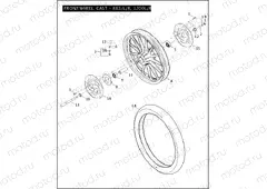 FRONT WHEEL, CAST - 883/L/R, 1200L/R