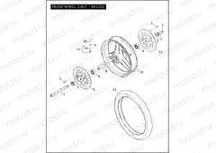 FRONT WHEEL, CAST - XR1200