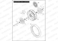 FRONT WHEEL, CAST - XR1200/X