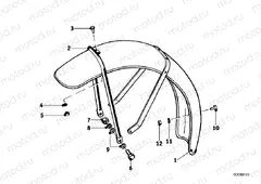 Front wheel mudguard