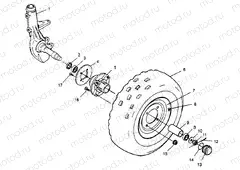 FRONT WHEEL XPRESS 300 W969540 and XPRESS 400 W969540 (4935923592B008) | FRONT WHEEL XPRESS 300 W969540 and XPRESS 400 W969540 (4935923592B008)