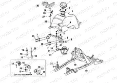 FUEL TANK and CARBURETOR MOUNTING - A02CK42AA/AB (4970327032A13) | FUEL TANK and CARBURETOR MOUNTING - A02CK42AA/AB (4970327032A13)