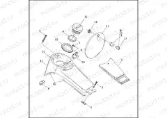 FUEL TANK CONSOLE - FLHT & FLTR