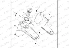 FUEL TANK CONSOLE - FLHTPI