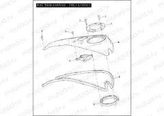 FUEL TANK CONSOLE - FXD/I & FXDX/I
