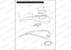 FUEL TANK CONSOLE - FXD/I, FXDX/I & FXDC/I
