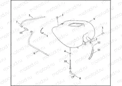 FUEL TANK - FUEL INJECTED FLHTCUI, FLHTCI, FLHTI & FLTRI