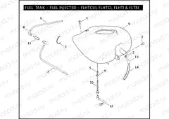 FUEL TANK - FUEL INJECTED - FLHTCUI, FLHTCI, FLHTI & FLTRI