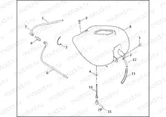 FUEL TANK, FUEL INJECTED - FLHTPI