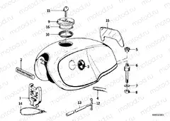 Fuel tank mounting parts