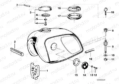 Fuel tank mounting parts
