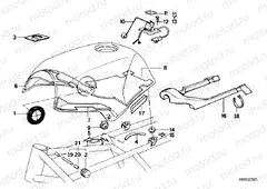 Fuel tank/attaching parts