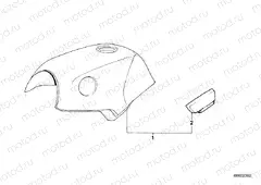Fuel tank/knee padding