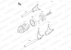 Gear Change Drum & Shift Forks