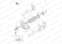 Gear Change Drum & Shift Forks