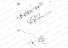 Gear Change Drum & Shift Forks