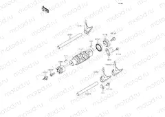 Gear Change Drum & Shift Forks