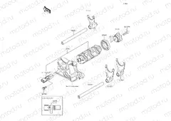 Gear Change Drum & Shift Forks