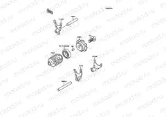 Gear Change Drum/Shift Fork(s)