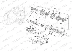 Gearbox driven shaft
