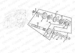 Gearbox driven shaft I