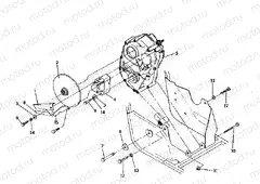 GEARCASE / BRAKE ASSEMBLY 250 6x6 / W928727 (4922842284037A) | GEARCASE / BRAKE ASSEMBLY 250 6x6 / W928727 (4922842284037A)
