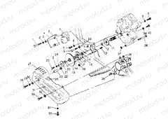 GEARCASE/BRAKE and CHAIN COVER MOUNTING Scrambler W957840 (4927252725C003) | GEARCASE/BRAKE and CHAIN COVER MOUNTING Scrambler W957840 (4927252725C003)