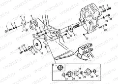 GEARCASE/BRAKE and CHAIN COVER MOUNTING XPLORER 300 W98CC28C (4945264526C006) | GEARCASE/BRAKE and CHAIN COVER MOUNTING XPLORER 300 W98CC28C (4945264526C006)