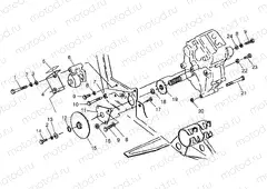 GEARCASE/BRAKE and CHAIN COVER MOUNTING XPRESS 300 W969530 and XPRESS 400 W (4935923592C009) | GEARCASE/BRAKE and CHAIN COVER MOUNTING XPRESS 300 W969530 and XPRESS 400 W (4935923592C009)