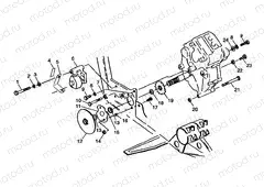 GEARCASE/BRAKE and CHAIN COVER MOUNTING XPRESS 300 W98CA28C (4945364536C002) | GEARCASE/BRAKE and CHAIN COVER MOUNTING XPRESS 300 W98CA28C (4945364536C002)