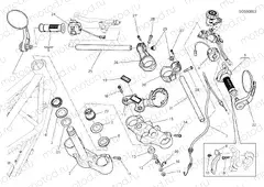 HANDLEBAR AND CONTROLS [MOD:SCR800CR]