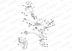 HANDLEBAR and HEADLIGHT POD - A02CK42AA/AB (4970327032B09) | HANDLEBAR and HEADLIGHT POD - A02CK42AA/AB (4970327032B09)