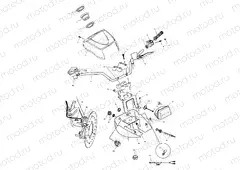 HANDLEBAR AND HEADLIGHT POD - A04CH42AA/AE/AG (4986068606C01) | HANDLEBAR AND HEADLIGHT POD - A04CH42AA/AE/AG (4986068606C01)