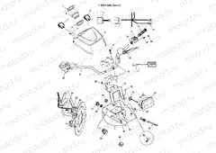 HANDLEBAR AND HEADLIGHT POD - A04CH42AQ/AR/AS/AT/AV (4987258725C01) | HANDLEBAR AND HEADLIGHT POD - A04CH42AQ/AR/AS/AT/AV (4987258725C01)