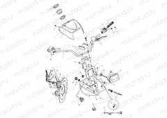 HANDLEBAR AND HEADLIGHT POD - A04CH50AA/AC/AE/AG (4986088608C01) | HANDLEBAR AND HEADLIGHT POD - A04CH50AA/AC/AE/AG (4986088608C01)