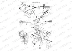 HANDLEBAR AND HEADLIGHT POD - A04CH50AO/AQ/AR/AS/AT/AV/AW/AX (4987288728C01) | HANDLEBAR AND HEADLIGHT POD - A04CH50AO/AQ/AR/AS/AT/AV/AW/AX (4987288728C01)