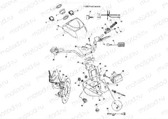 HANDLEBAR AND HEADLIGHT POD - A04CH59AF/AH/AJ/AT/AV (4986108610B13) | HANDLEBAR AND HEADLIGHT POD - A04CH59AF/AH/AJ/AT/AV (4986108610B13)