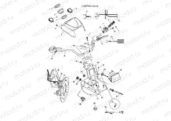 HANDLEBAR and HEADLIGHT POD - A04CH59AK/AL/AN/AQ/AW (4987318731B13) | HANDLEBAR and HEADLIGHT POD - A04CH59AK/AL/AN/AQ/AW (4987318731B13)