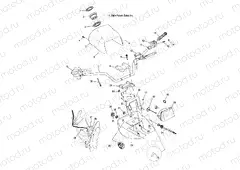 HANDLEBAR and HEADLIGHT POD - A05CL50AA (4995019501D01) | HANDLEBAR and HEADLIGHT POD - A05CL50AA (4995019501D01)