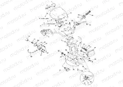 HANDLEBAR and HEADLIGHT POD - W98CH50A (4945714571b013) | HANDLEBAR and HEADLIGHT POD - W98CH50A (4945714571b013)