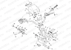 HANDLEBAR and HEADLIGHT POD XPLORER 400L W98CC38C (4945414541B011) | HANDLEBAR and HEADLIGHT POD XPLORER 400L W98CC38C (4945414541B011)