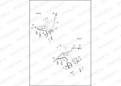HANDLEBAR AND THROTTLE CONTROL - XL1200C, XL1200CB