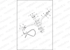 HANDLEBAR, HAND CONTROLS AND SPEEDOMETER - XG500, XG750