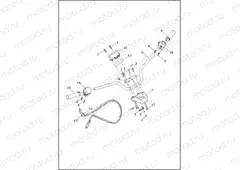 HANDLEBAR, HAND CONTROLS AND SPEEDOMETER - XG500, XG750
