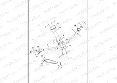 HANDLEBAR, HAND CONTROLS AND SPEEDOMETER - XG750A