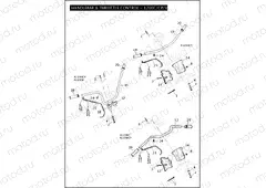HANDLEBAR & THROTTLE CONTROL - 1200C/CP/V
